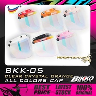 BIKKO VISOR BKC-05 CLEAR CRYSTAL ORANGE PEACH/RED/PINK/BLACK/WHITE-CAP FOR MS88, MHR, SGV (SIANG-MAL