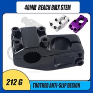 BMX 40MM REACH STEM FREESTYLE TRICKS  BIKE STEM FOR BMX BIKE ALUMINUM ALLOY  BMX STREET BICYCLE STEM
