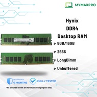 Hynix PC RAM 8GB / 16GB DDR4 / LONGDIMM / UDIMM / 2666 / 21333 (USED)