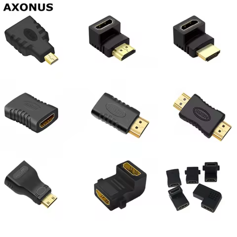 HD adapter Micro Mini HDMI-compatible 90 degree right-angle adapter HDMI 270 degree HDMI male to fem