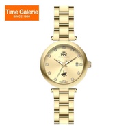 Paris Polo Club PPC-EC14-GD-GD Gold Dial Silicone Strap Women Watch