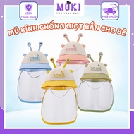 Hats for boys and girls with anti-droplet, anti-rain, wind and dust-proof glasses, safe for children