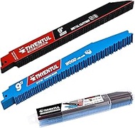 Thyentul 25 Pack 9 inch Reciprocating Saw Blade Set - Metal/Woodcutting Saw Blades,14/18TPI and 6/12