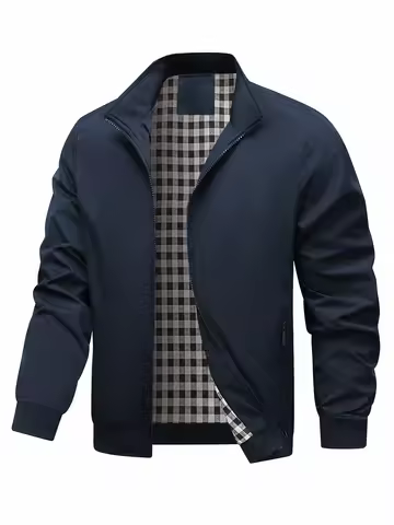 Plus-Size Jackets, Trendy Men's College-Style Jackets, Fashionable Plus-Size Men's Casual Outerwear 