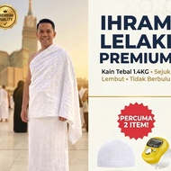 💥New arrival Set Kain Ihram Lelaki Premium (1.4kg) - Lembut Dan tebal Kelengkapan Umrah Haj