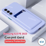 NE Samsung S23 FE 2023 Candy Card Slot Wallet Silicone Soft Casing For Samsung Galaxy S23FE S 23 23S