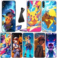 OPPO A94 A57 A77 A96 F5 F7 F9 Pro A7X A73 F11 Pro R9 s F1 Plus A9 2019 E5 Pikachu anime Soft black p