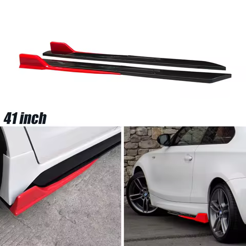 Car Side Skirt Extension Splitter Rocker Panels Lip Bumper 4pcs For Golf 7 Gti Seat Ibiza 6l Clio 4 