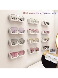 1只掛壁式眼鏡收納架,無痕眼鏡收納架,太陽眼鏡展示架,節省空間的眼鏡收納器