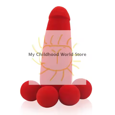 1 Set Small Sponge Brother Magic Tricks 4pcs Red Sponge Balls Funny Gadgets