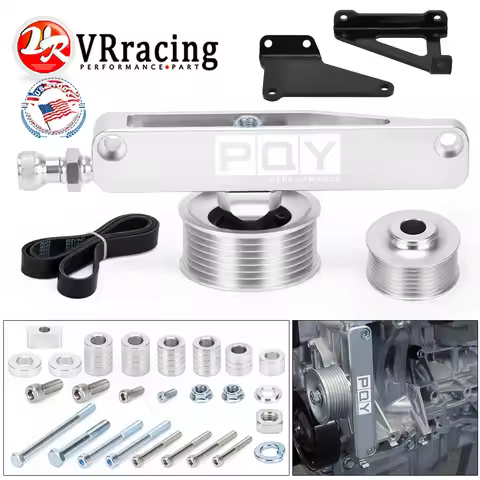 VR - A/C & P/S Eliminator Delete Pulley Kit For Honda Acura K20 K24 Engines CPY03S-QY