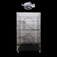 CC960 4 Tier Metal Cage in Silver Color For Cats & Dogs