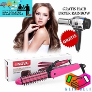 Klik-Beli PROMO Nova NHC-8890 Catokan Rambut 3 IN 1 Alat Catok Keriting Pelurus Rambut + GRATIS Hair Dryer Rainbow Pengering Rambut Hair Drayer