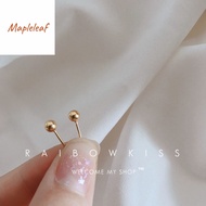 Original 916 gold round earrings 916 gold bean earrings 2022 new simple earrings accessories