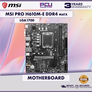 MSI PRO H610M-E DDR4 MOTHERBOARD (3 Years Warranty)