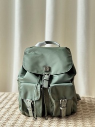 💜TORY BURCH VIRGINIA 灰綠色女款雙肩包 背囊 Backpack 正品Outlet款