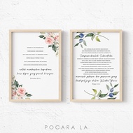 Wall Decoration Bible Verse Poster Frame Floral Pattern Christian Motivational Decoration