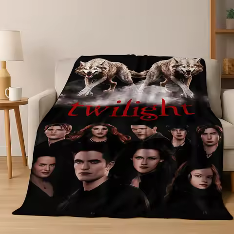 2026 New Twilight Isabella Edward Art Flannel Blanket,Cozy Soft Throw Blanket for Home Bedroom Bed S