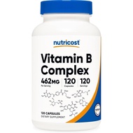Nutricost Vitamin B Comlex vitamin462mg，120Capsule-Vitamin C-Energy Multivitamin M4T3