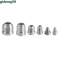 YISHENG Silver Male Aluminium Weld, External Thread Round Base Straight Male Weld Fitting Adapter, W