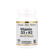 California Gold Nutrition, Vitamin D3 + K2, 60 tabs. Exp 7/2027.