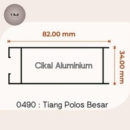 aluminium tiang polos besar swing door alexindo - 0490