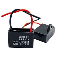 5pcs CBB61 450V 1.5UF Fan Motor Starting Capacitor 450VAC 50/60Hz