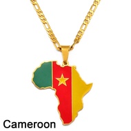 Miles8 Anniyo 3.8CM Hip-Hop Map Pendant Necklace Jewelry Ghana Nigeria Congo Sudan Somalia Uganda Zi