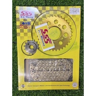 ALLOY SSS 415 SPROCKET SET EX5 DREAM C70 GBO 415 SPROCKET ALLOY SET TRIPLE SSS 415 SPROCKET HONDA