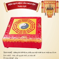 Prayer Cushion, Tai Chi Kneeling Cushion 48cm Bagua (beautiful, embroidered, solid wood)