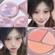 Art Value Tricolor Blush Plate High Pigment Plump Cheeks Palette Blush Smooth P8o6