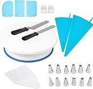 KINHARD Cake Turntable, 42 Pieces Cake Accessories Set Rotation, 360° Cake Turntable, Rotating Plate