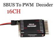 SBUS เป็น PWM/PPM เครื่องถอดรหัส16ช่องตัวรับสัญญาณแปลงสัญญาณสำหรับ Futaba Frsky สีส้ม