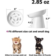 Y YHY Slow Feeder Cat Bowl, Ceramic Cat Slow Feeder Bowl, 6 Inches, Elevated, Anti Vomiting for Dry 