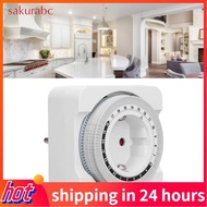 Sakurabc Outlet Timer  Indoor Socket Automatic 15 Minute Increment EU Plug 230V and Play Mechanical 