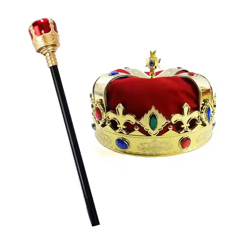 King Hat And Scepter Children's Performance Products Cosplay Princess Prince Cane Crown Birthday Hat
