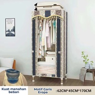 Inaso Lemari Pakaian Tirai Kain Jumbo Anti Debu Lemari Baju Gantung Rak Organizer Rak Baju HSH116