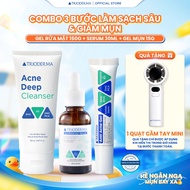 3-Step Combo to Support Acne Reduction Trioderma Facial Cleansing Gel 150g + Serum 30ml + Acne Gel 1
