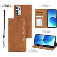 Case Oppo Reno 6 Pro 5G CPH2249 Flip Cover Wallet Sarung Hp Casing Dompet Flip Magnet
