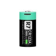 3.7V 2600mAh USB Rechargeable Battery CR123A CR123 16mmX35mm For RCR123 RCR123A LED Flashlight