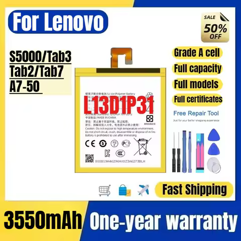 L13D1P31 for Lenovo S5000/Tab3/Tab2/Tab7/A7-50 Tablet Battery high quality high capacity battery rep