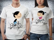 Baju Couple Valentine - Kaos Couple - Sepeda