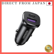 UGREEN USB C Car Charger 2-Port Mini Compact【PD30W + SCP22.5W Fast Charging】 Cigarette Socket PD3.0/