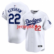 Men LA Dodgers LA Dodgers Dodgers 22 Kershaw Kershaw Fan Embroidered Jersey Baseball Uniform
