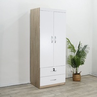 Furniture Direct ELIZA LIBERTY 2 Door 2 Drawer Board Wardrobe with key lock- almari pakaian