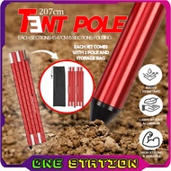 2Pcs in Set with 2 Meter Light Weight Aluminum Camping Poles Rod 16mm Thick Outdoor Tarp Pole Flyshe