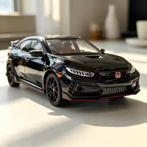 Authentic 1:18 Honda Civic TYPE R 2020 Die‑cast Car Model Collection Ornament Miniature Voiture Home