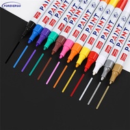 RE 11 Colors Universal Car Colorful Paint Marker Pen Waterproof Tire Touch Up White Marker Pen