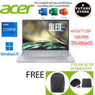 Acer Swift 3 OLED SF314-71-79B0 14'' WQXGA+ Laptop Steel Grey ( I7-12700H, 16GB, 1TB SSD, Intel, W11, HS )