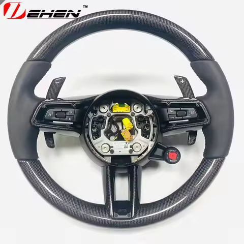 For Porsche 911 992 Carrera Targa Turbo 2022 2023 2024 Genuine Carbon Fiber Interior Cover Steering 